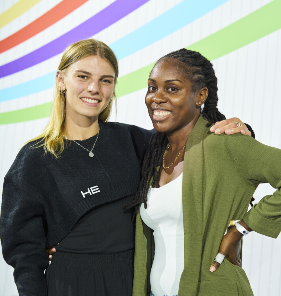 Photo renouvellement du partenariat avec Anita et Aliya JO 2024